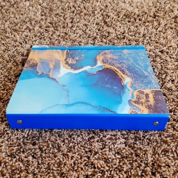 π Teal Blue Marbled 8x9 Notebook - Picture 4 of 4